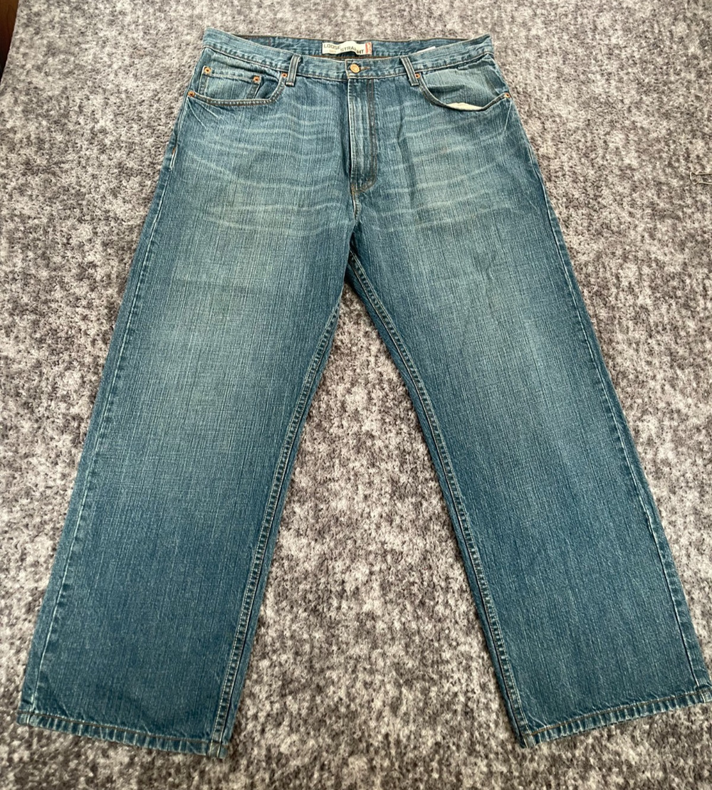 Levi's Jeans Mens 38x30 Blue 569 Loose Straght Wide Leg Y2K fit 38x28